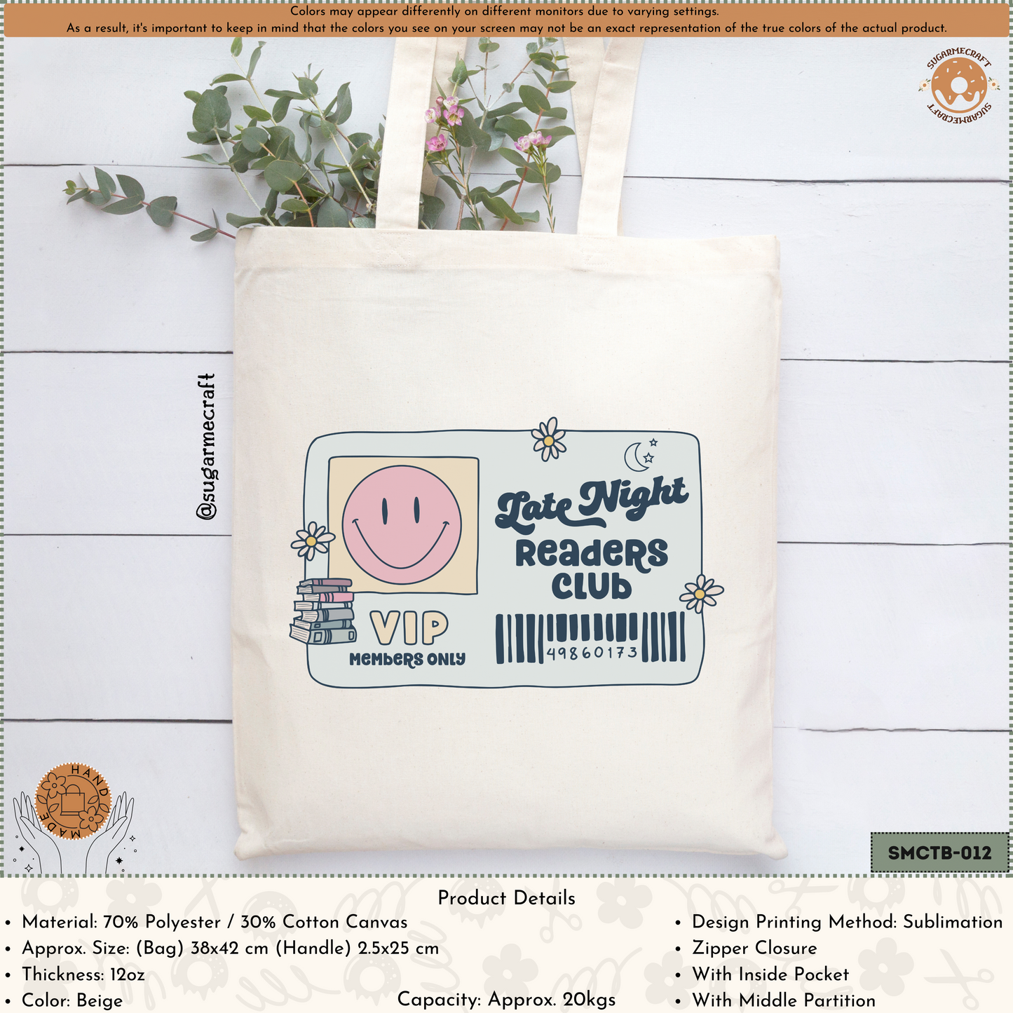 Bookish Tote Bag - Late Night Readers Club