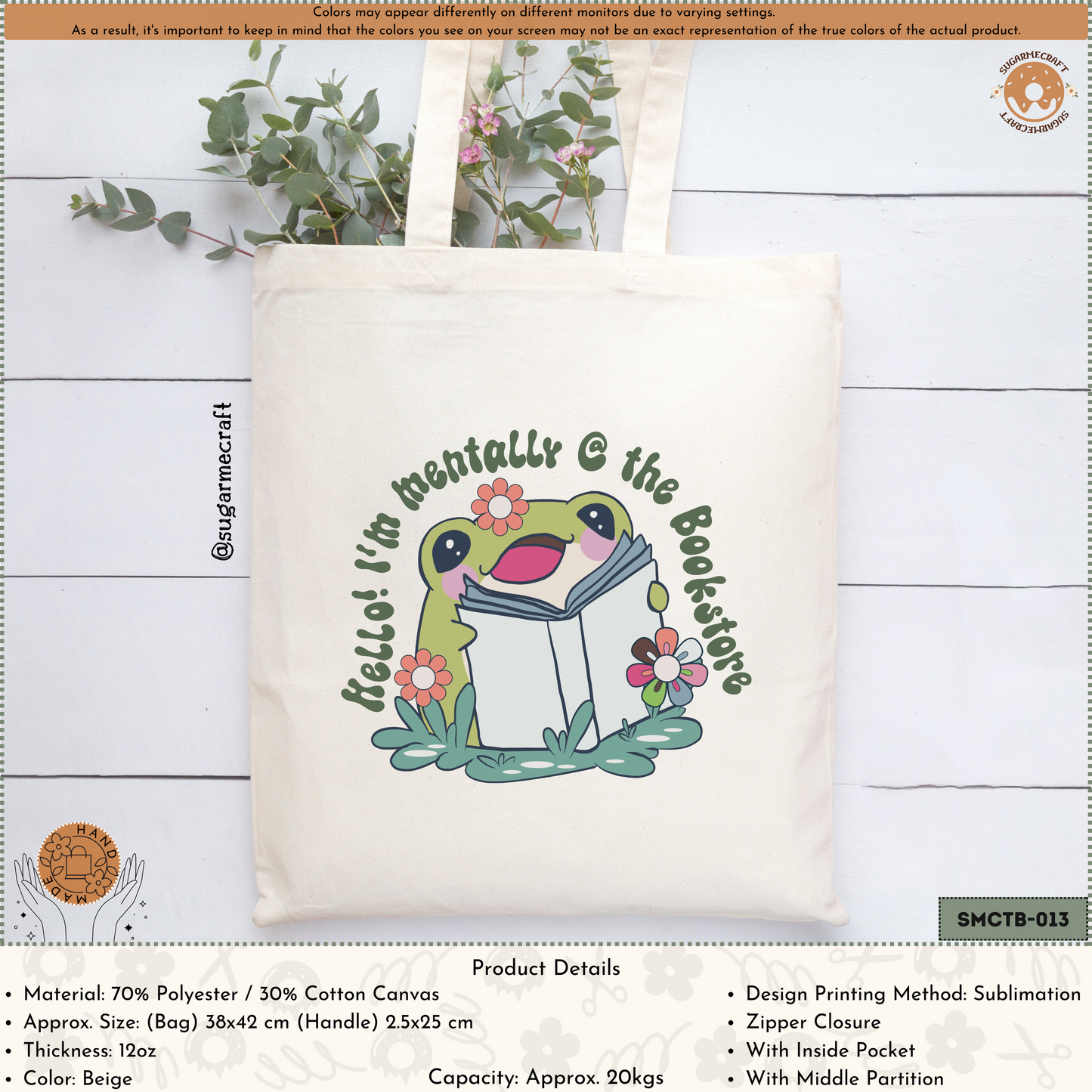 Bookish Tote Bag - I'm Mentally @ The Bookstore