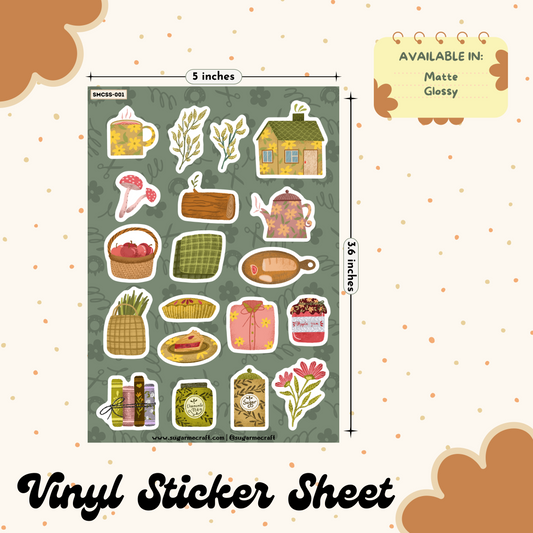 Sticker Sheet - Apple Cottage Core