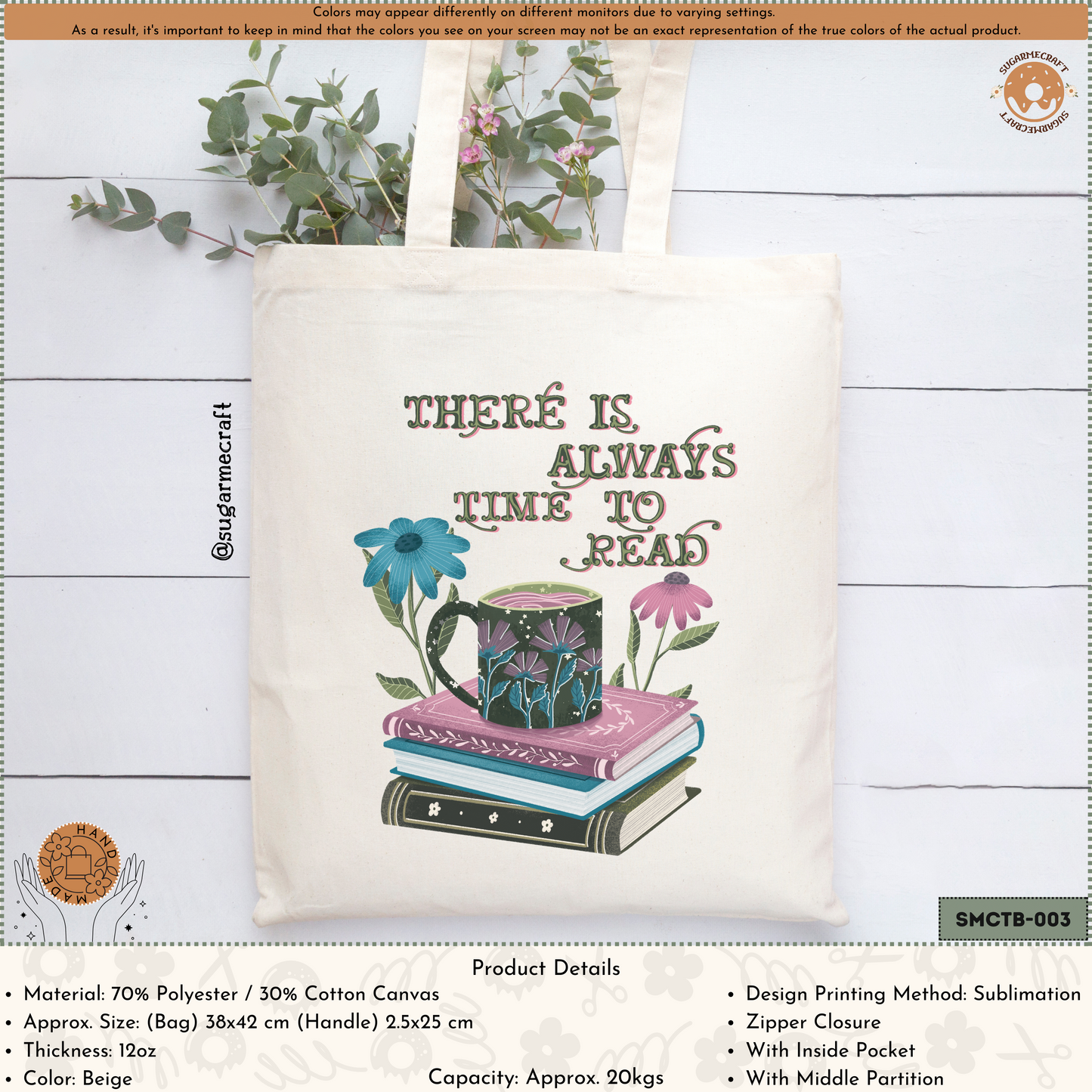 Bookish Tote Bag - There Is Always Time To Read