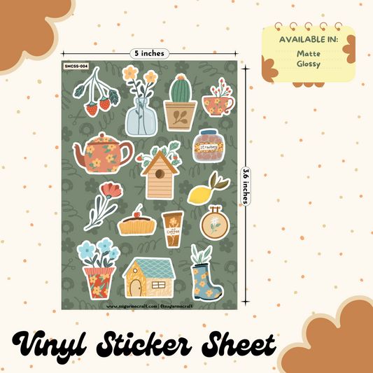 Sticker Sheet - Cottage Core