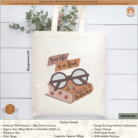 Bookish Tote Bag - Your Life Is A Book