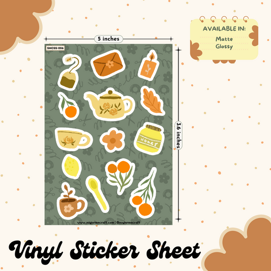 Sticker Sheet - Lemon Tea