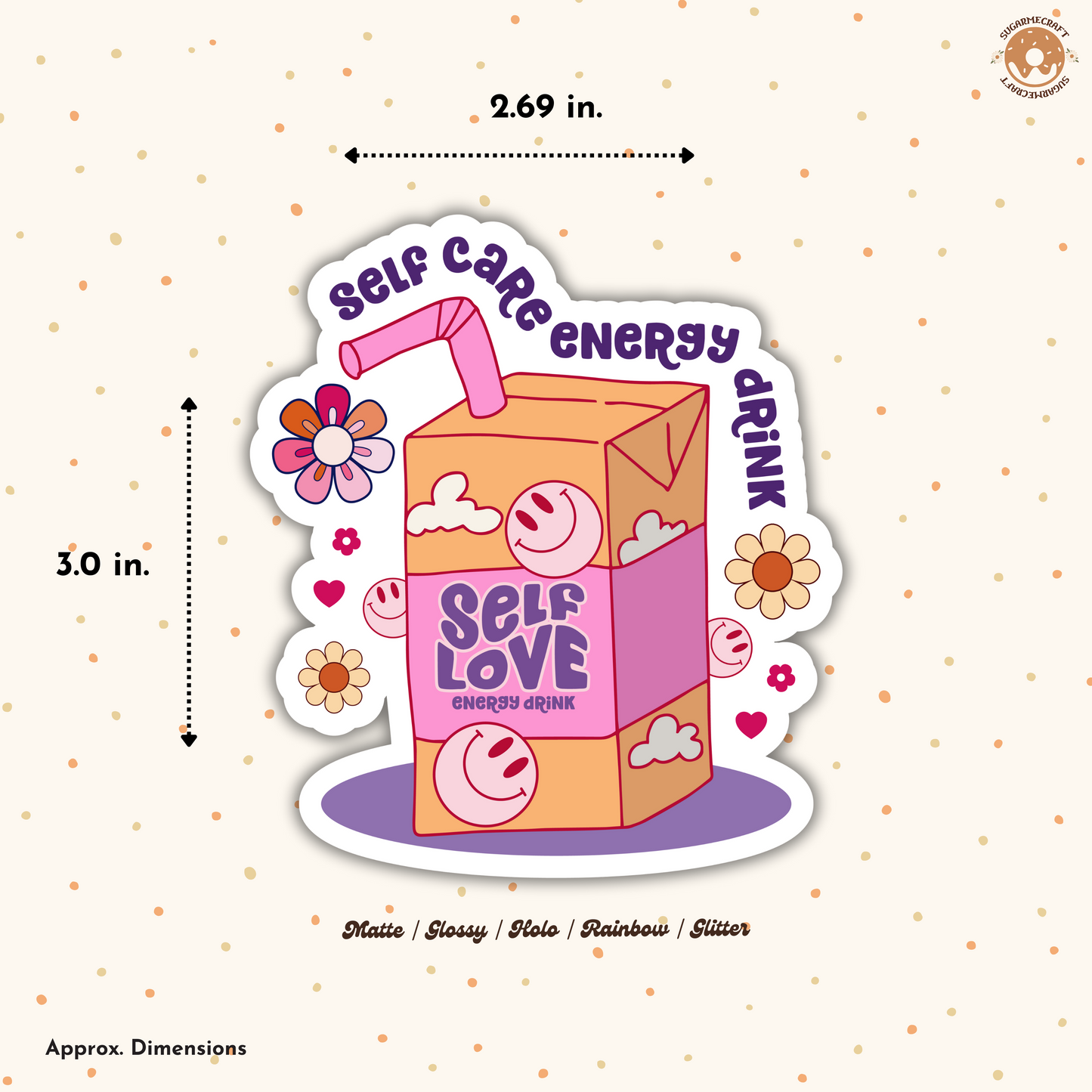 Vinyl Sticker - Self Love Energy Drink