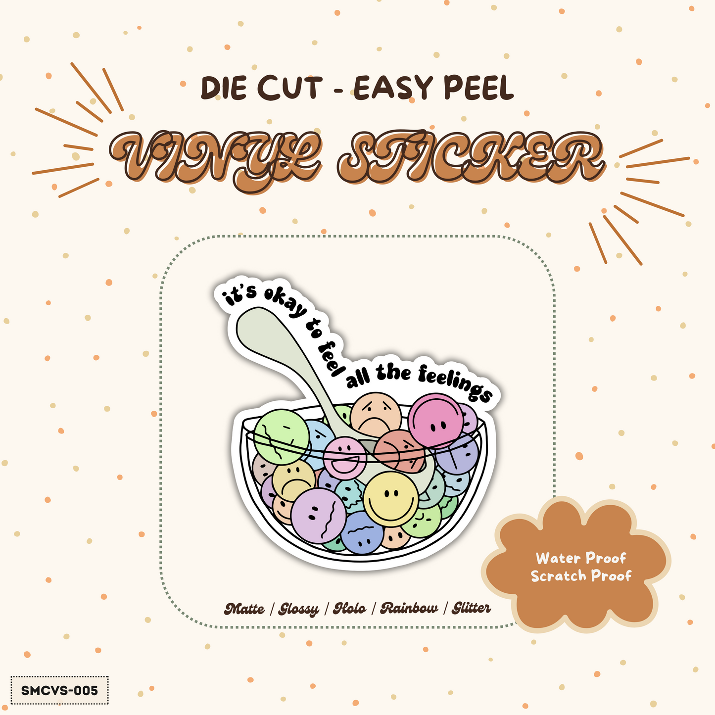 Vinyl Sticker - It's Okay To Feel All The Feelings