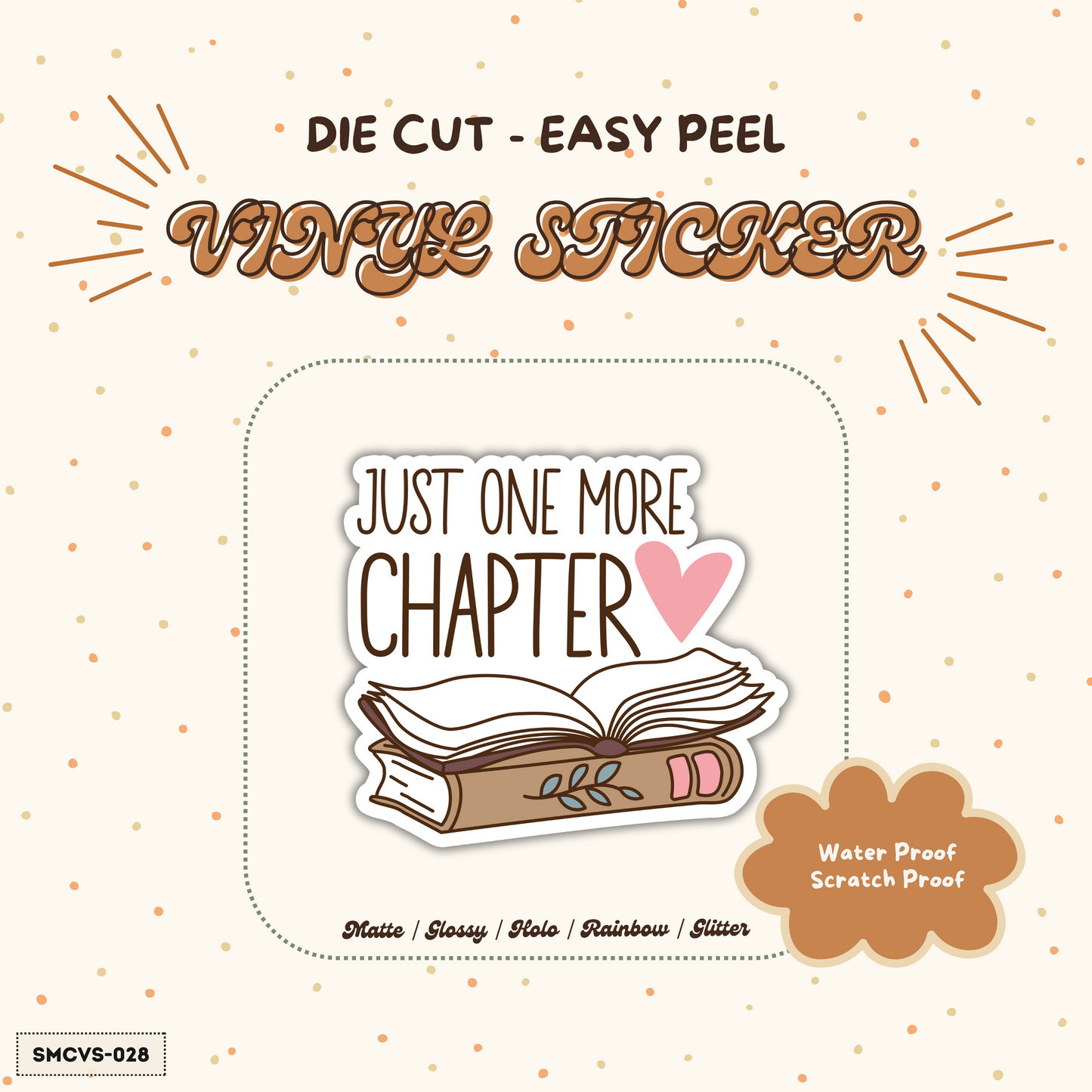 Vinyl Sticker - Just One More Chapter